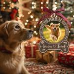Personalized Dog Memorial Photo Frame Ornament