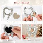 Personalized Metal Angel Wings Memorial Photo Ornament