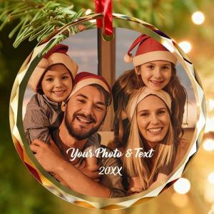 Personalized Family Photo Christmas Ornaments 2025