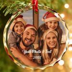 Personalized Family Photo Christmas Ornaments 2025