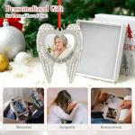 Personalized Metal Angel Wings Memorial Photo Ornament