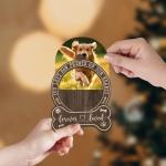 Personalized Dog Memorial Photo Frame Ornament