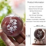 3D Laser Engraved Crystal Lilies Paperweight Gift