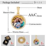 Custom Picture Necklace with Gold Cuban Chain