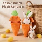 Bunny Plush in Carrot Pouch Keychain Gift
