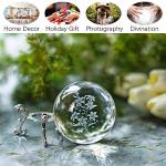 3D Laser Engraved Crystal Lilies Paperweight Gift