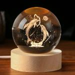 Engraved Dolphin Crystal Ball Home Decor Gift