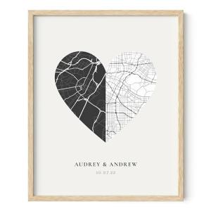 Custom Heart Map Poster - Perfect Personalized Gift