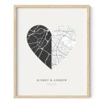 Custom Heart Map Poster - Perfect Personalized Gift