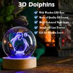 Engraved Dolphin Crystal Ball Home Decor Gift