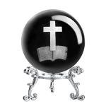 3D Laser Engraved Bible Crystal Ball Decoration
