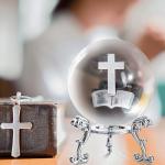 3D Laser Engraved Bible Crystal Ball Decoration