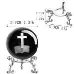 3D Laser Engraved Bible Crystal Ball Decoration