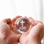 3D Laser Engraved Bible Crystal Ball Decoration