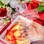 25th Anniversary Glass Cross Gift for Couples