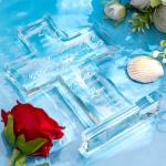 25th Anniversary Glass Cross Gift for Couples