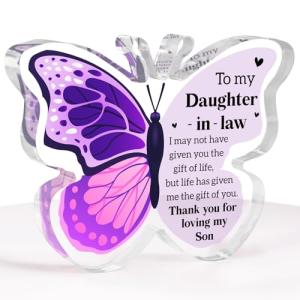 Engraved Butterfly Plaque Gift for Daughter-in-Law