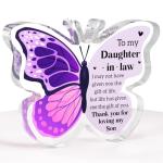 Engraved Butterfly Plaque Gift for Daughter-in-Law