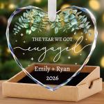 Personalized Engagement Ornament for Couples 2026
