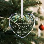 Personalized Engagement Ornament for Couples 2026