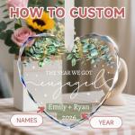 Personalized Engagement Ornament for Couples 2026