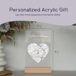 Personalized Where We Met Map Gift for Couples