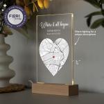 Personalized Where We Met Map Gift for Couples