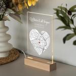 Personalized Where We Met Map Gift for Couples