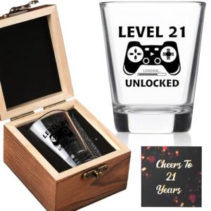 Unique 21st Birthday Shot Glass Gift Set