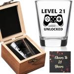 Unique 21st Birthday Shot Glass Gift Set