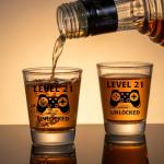 Unique 21st Birthday Shot Glass Gift Set