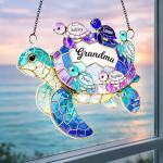Personalized Turtle Hologram Ornament for Grandma