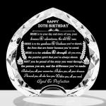 Personalized Crystal Heart 50th Birthday Gift