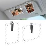 Personalized Car Photo Holder for Him – 2 Pack