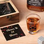 Unique 21st Birthday Shot Glass Gift Set