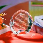 Personalized Crystal Heart 50th Birthday Gift