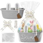 Personalized Easter Bunny Gift Basket with Name