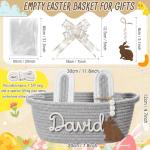 Personalized Easter Bunny Gift Basket with Name