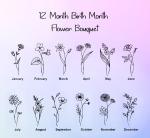 Personalized Leather Journal with Birth Month Flower