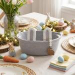 Personalized Easter Bunny Gift Basket with Name