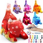 Goody King Paint Your Own Lie Cat Lamp Kit, DIY Cat Crafts Night Light, Arts & Crafts for Kids Ages 8-12, Painting Kit for Girls Boys Age 4 5 6 7 8+, Cat Birthday Gift for Kids Ages 3 4 5 6 7 8+