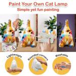 Goody King Paint Your Own Lie Cat Lamp Kit, DIY Cat Crafts Night Light, Arts & Crafts for Kids Ages 8-12, Painting Kit for Girls Boys Age 4 5 6 7 8+, Cat Birthday Gift for Kids Ages 3 4 5 6 7 8+