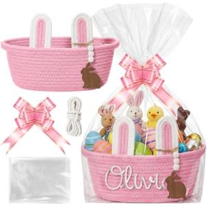 Personalized Easter Bunny Gift Basket for Kids