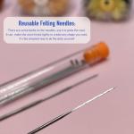 Truslin Needle Felting Kit, DIY Crafts for Adults Women, Hobby Kit with Felting Supplies,Felting Needles, Felting Wool and Tools for Beginners, Adult Craft Kits, Faceless Animals 4pcs