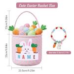 Personalized Pink Bunny Easter Basket for Kids