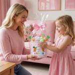 Personalized Pink Bunny Easter Basket for Kids