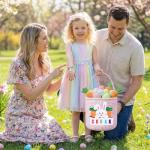 Personalized Pink Bunny Easter Basket for Kids