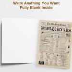 Happy 70th Birthday Card Gifts Decorations for Women Men Her Him Anyone | Funny Happy Unique 70 Year Old Gifts Ideas | Back In 1956
