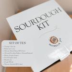 10 Piece Sourdough Kit | Vintage Jar | Bannetons Proofing | Custom Cute Jar and Cover | Dough Whisk | Pink Dough Scraper Cutter | Bread Lame | Silicone Spatula