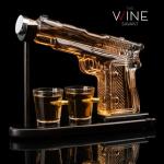 Whiskey Decanter Set with Bullet Glasses